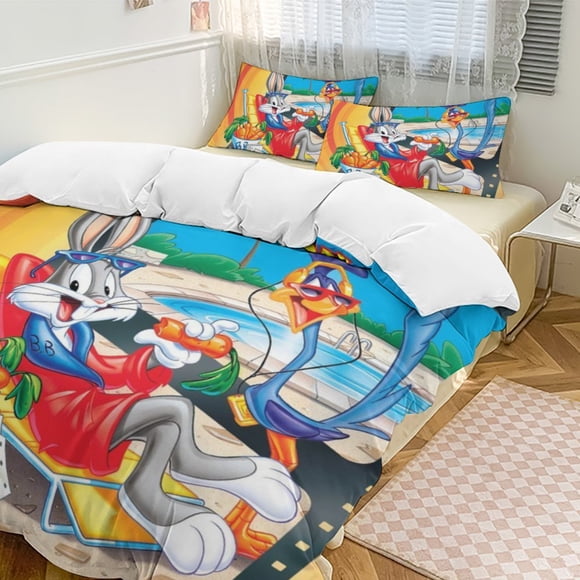 Looney Tunes Bugs Bunny 3-Piece Bedding Set Soft Warm And Comfortable Bed Set