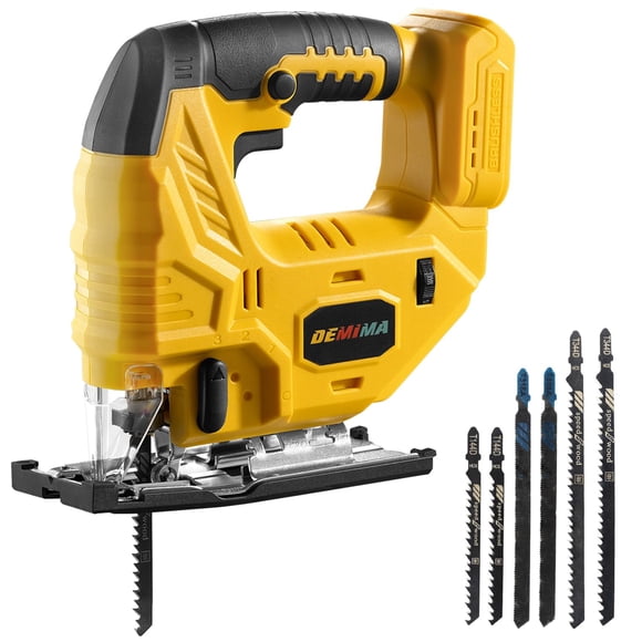 Sierra caladora inalámbrica DEMIMA 20 V 800 W, motor sin escobillas de 7 velocidades