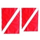 thumbnail image 1 of 2 Piezas Scuba Diver Diver Down Flag Marcador De Se?al De Seguridad Banner Bandera De Barco, 1 of 3
