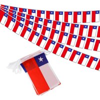 Genérico. - Guirnalda De Tela Chile Tira De 7Mts 20 Banderines Chilena.