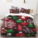 thumbnail image 1 of v2095 Bed Sheets Duvet Cover Christmas Snowflake Three Piece Set One Quilt Cover Two Pillowcases Single Double Bed Queen King Room Decoration 3-Piece Bedding Set (1 Duvet Cover + 2 Pillow Shams) Bed S, 1 of 5