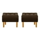 thumbnail image 1 of Set Pouf Wood 1c Felpa 04 Chocolate, 1 of 5