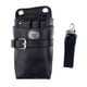 thumbnail image 1 of Cuero Real Peluquero Tijeras Tijeras Peines Clips Portaherramientas Bolsa Riñonera Azul Oscuro, 1 of 5