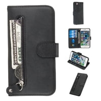 Gangxun - Funda Con Cremallera Para Iphone Se 2020/8/7, Carcasa Cartera De Cuero Pu Con Soporte Y Tarjetero