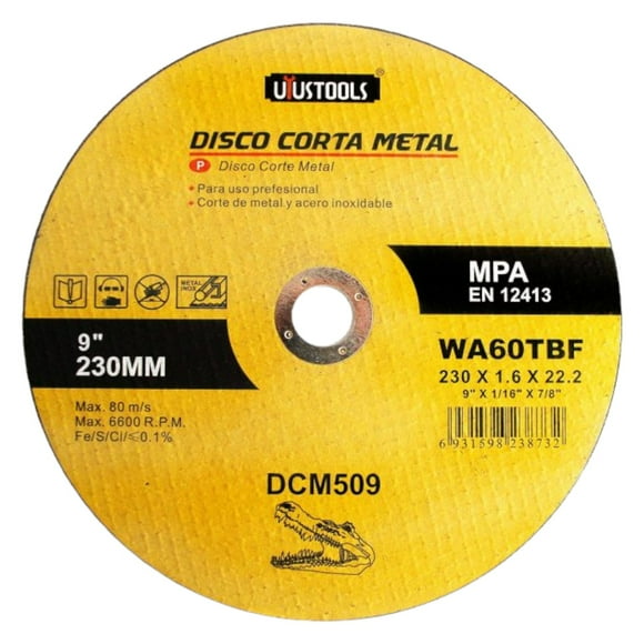 Disco de  Corte Metal 9 Pulgadas