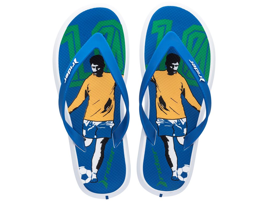 Sandalia Hombre Blanco/Azul Mundial 10 Rider