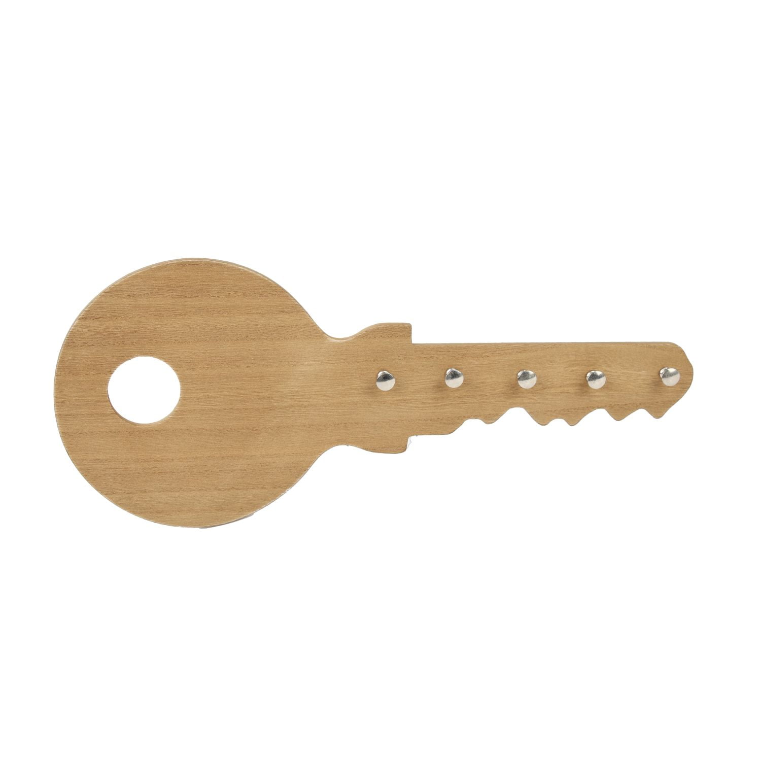 Homewell - Perchero Diseño Llave De Madera Beige 39x16cm