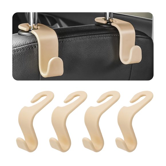 Ganchos para reposacabezas Hanemia Beige para asiento de coche, 4 unidades