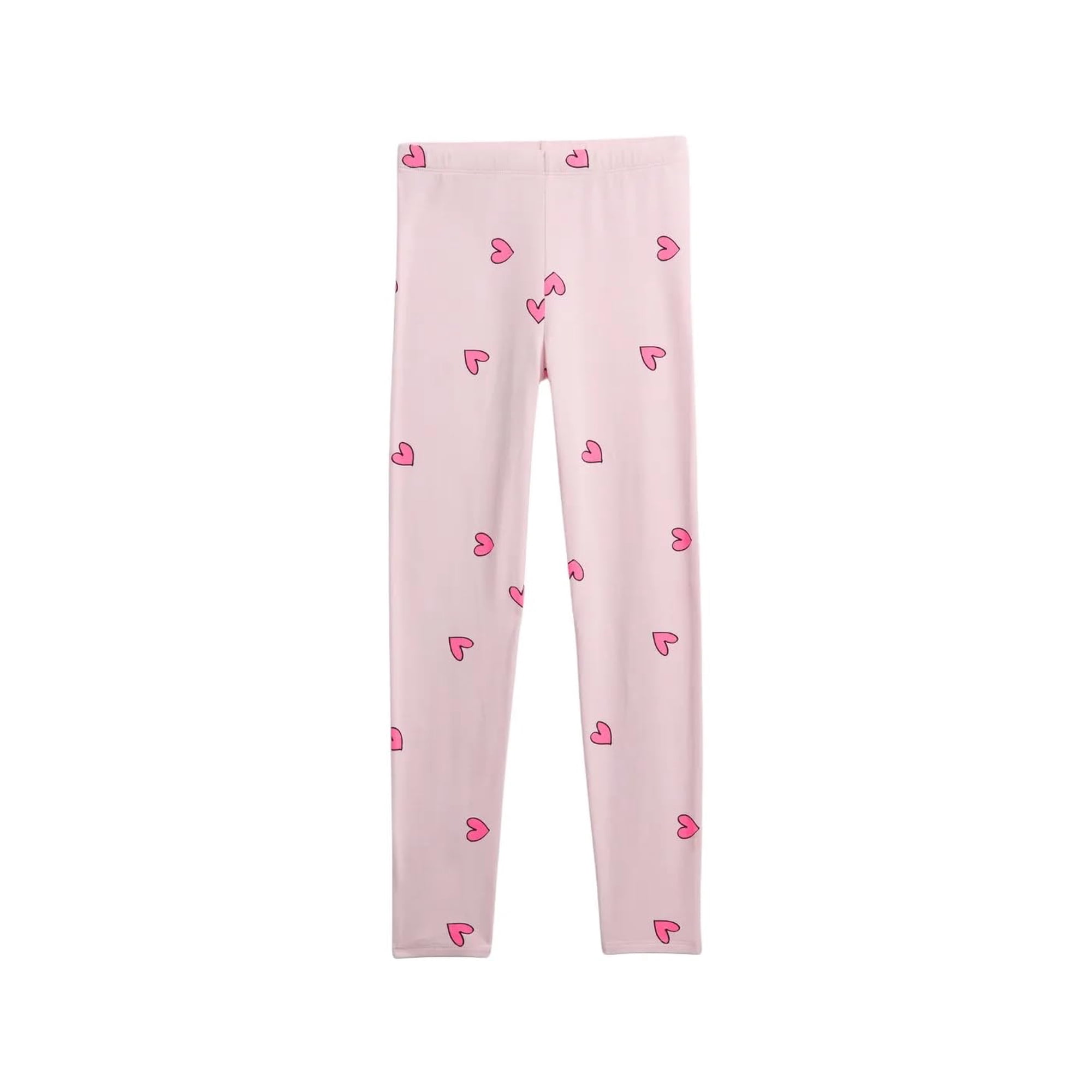 Leggings Gap Para Niñas, De Punto Rosa Con Forma De Corazón, Talla M