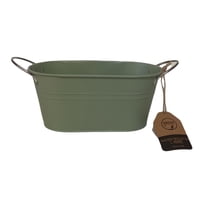 Decogreen - Macetero Metalico Asa L Verde