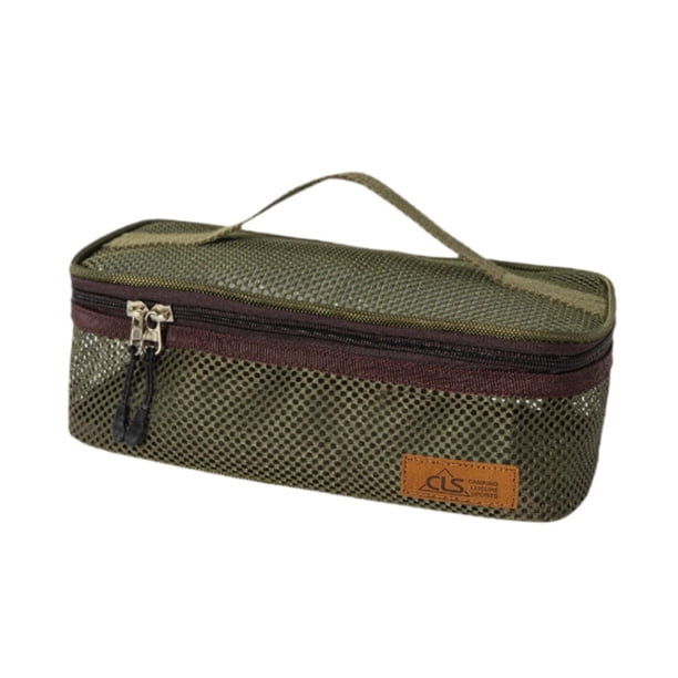 Bolsa Organizadora De Viaje Para Utensilios De Cocina, Cubertería Para Exteriores, Utensilios De Camping, Almacenamiento, Color Verde Oscuro