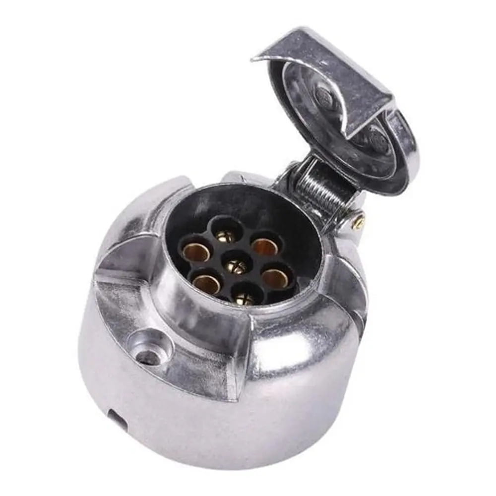 Jj Group - Conector Eléctrico 7 Polos Tiro Arrastre Cromado