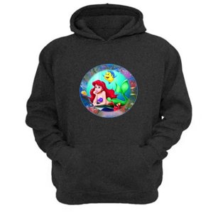Genérico - Polerón Canguro Sirena Marina Gris Oscuro Talla L Unisex