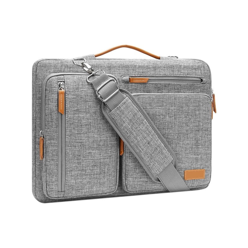 Xusx111 - Bolso De Hombro Protector Para Computadora Portátil,bolsas De Computadora De 13 Pulgadas Compatibles,bolso De Mensajero Abierto Lateral Con 4 Bolsillos De Cremallera, Gris