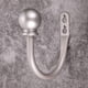 thumbnail image 4 of Ganchos redondos para cortinas, ganchos decorativos para colgar en la pared, ganchos con forma de bola para cortinas, juego de 2, gancho en forma de U de níquel cepillado., 4 of 8