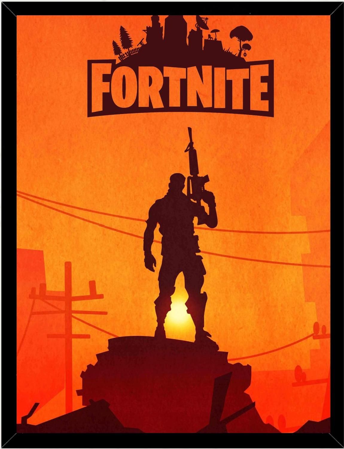 Genérico - Cuadro Decorativo Fortnite Medidas 30X40 Cm