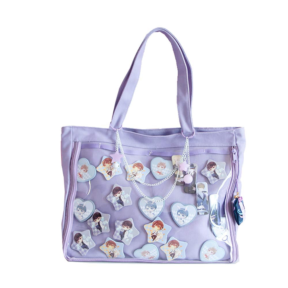 Bolso Tote Alwaysky Ita Ventana Transparente Morado 46x3x31 Cm