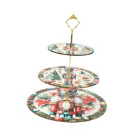Magideal - Elegante Soporte Navideño De 3 Niveles Para Cupcakes, Ideal Para Fiestas Navideñas. También Sirve Para Exhibir Frutas, Pasteles Y Repostería. Perfecto