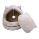 thumbnail image 3 of Lindo Nido De Gato Semi Cerrado Cama Para Dormir De Gato De Dibujos Animados Para Gatos Y Perros Pequeños S Gris, 3 of 5