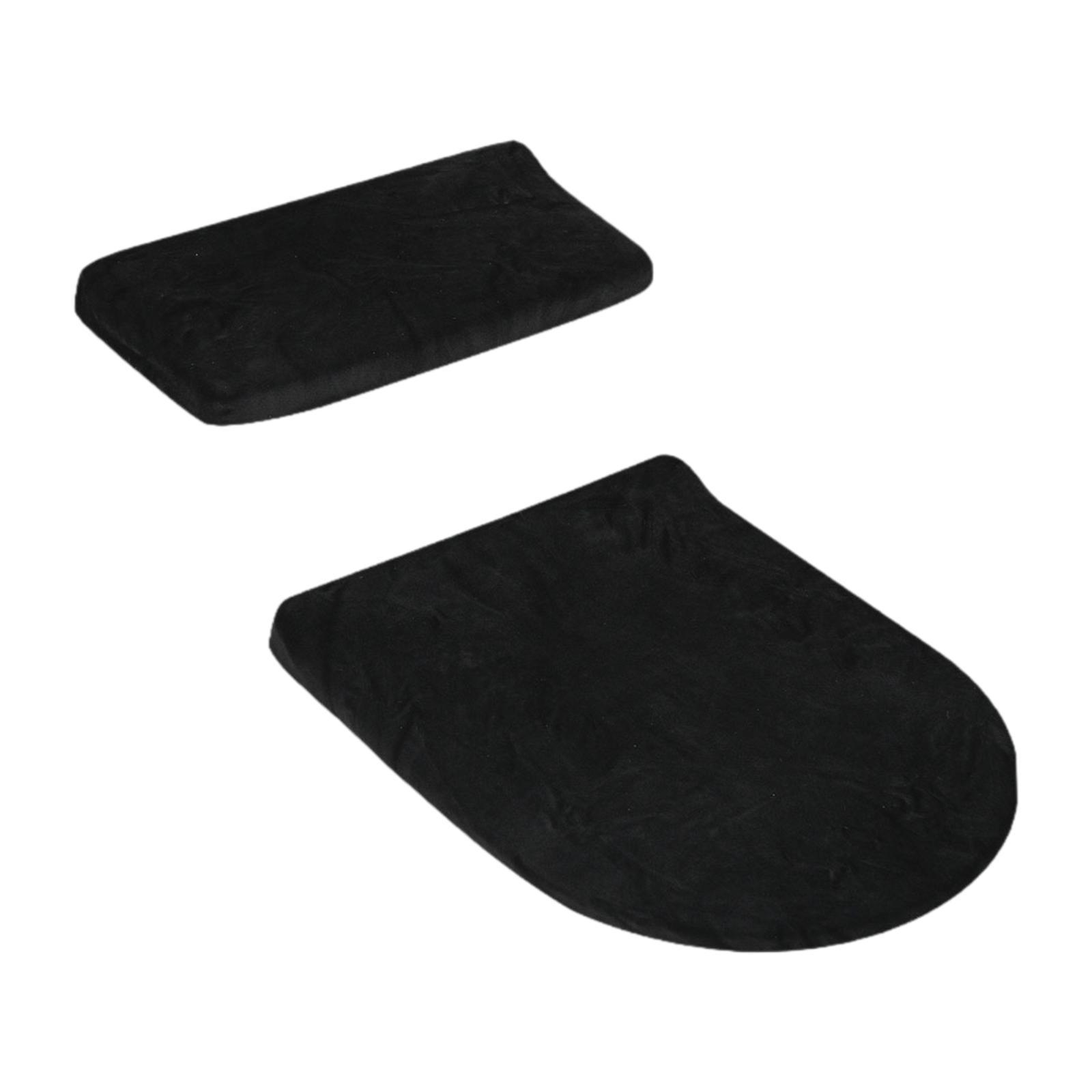 Magideal - Juego De Cubierta De Párpados De Inodoro Universal, Protector Sin Deslizamiento Para El Baño , Negro