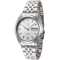 Reloj Seiko Snk385K1 Automático Serie 5 Con Esfera Plateada Para Hombre