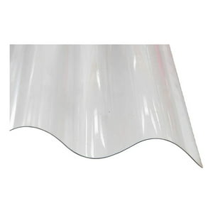 Policarbonato Ondulado 0,7Mm Transparente 0,81X3,5 Mts Dvp