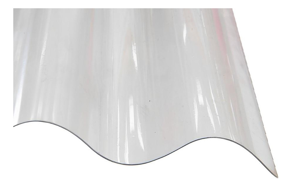 Policarbonato Ondulado 0,7Mm Transparente 0,81X3,5 Mts Dvp