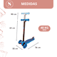 thumbnail image 4 of Scooter Monopatín Infantil Luces Celeste, 4 of 7