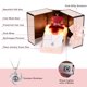 thumbnail image 5 of Collar preservado con forma de oso musgo rosa con texto «I Love You», caja de regalo, 5 of 7