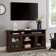 thumbnail image 3 of Modern TV Stand for up to 65 Inch TVs, Entertainment Center Farmhouse TV Cabinet Media Console Table with Glass Doors for Living Room, Brown 60"W*15.75"D*29"H, 3 of 3