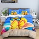 thumbnail image 2 of Blue Ocean King Queen Duvet Cover Cartoon Starfish Shell Bedding Set for Kid Teens Adults Sea Beach 2/3pcs Polyester Quilt Cover, 2 of 5