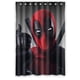 thumbnail image 1 of Cortina de ducha de Deadpool de X-Men con ganchos (122 x 183 cm), 1 of 3