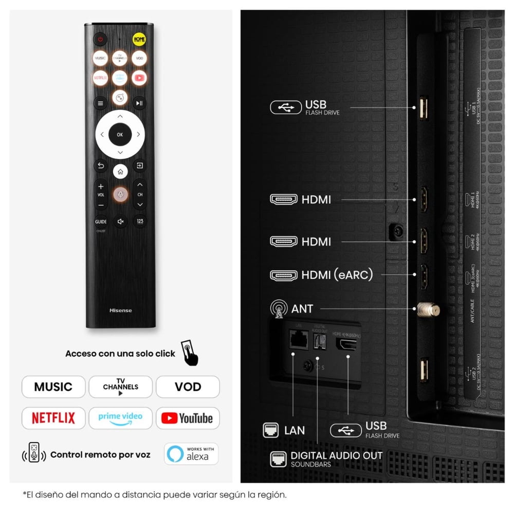 Televisor SMART TV 50" QLED MINI LED 4K UHD 50U6ESV, foto 12