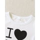 thumbnail image 3 of Baby Boys And Girls Casual "I Love My Mom & Dad" Printed Short Sleeve Romper, Cute Cotton Comfy Jumpsuit Clothes, 3 of 5