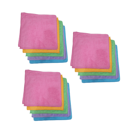 Genérico - Pack 15 Paños Microfibra 38X38 Ultra Absorbente