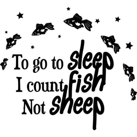 Rienda Libre Graphics - Decomural To Go To Sleep I Count Fish Fishing Ws-41389