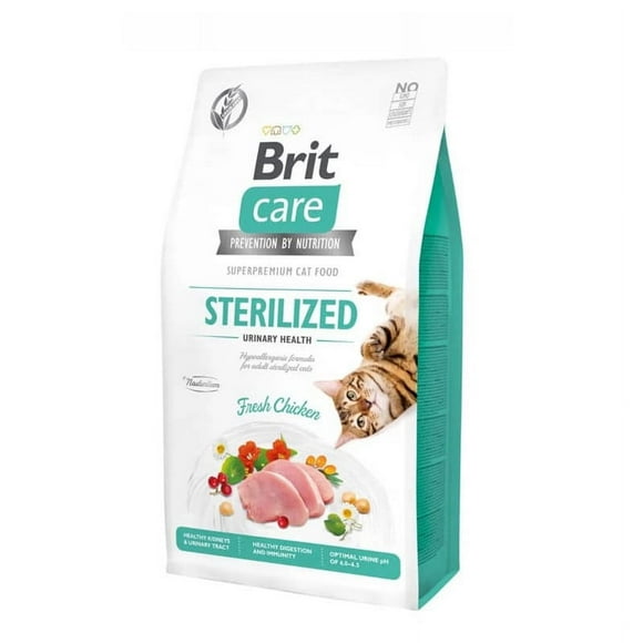 Brit Care Cat Sterilized Urinary, Gato Adulto, bolsa 2 kg