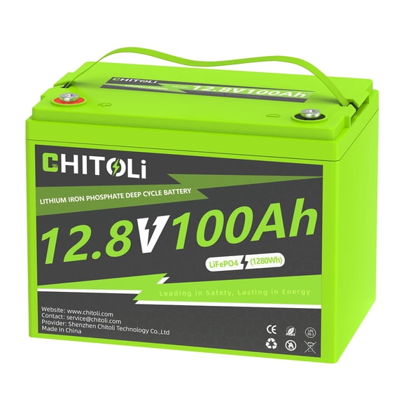 Batería CHITOLI 12V 100Ah LiFePO4 de ciclo profundo con BMS