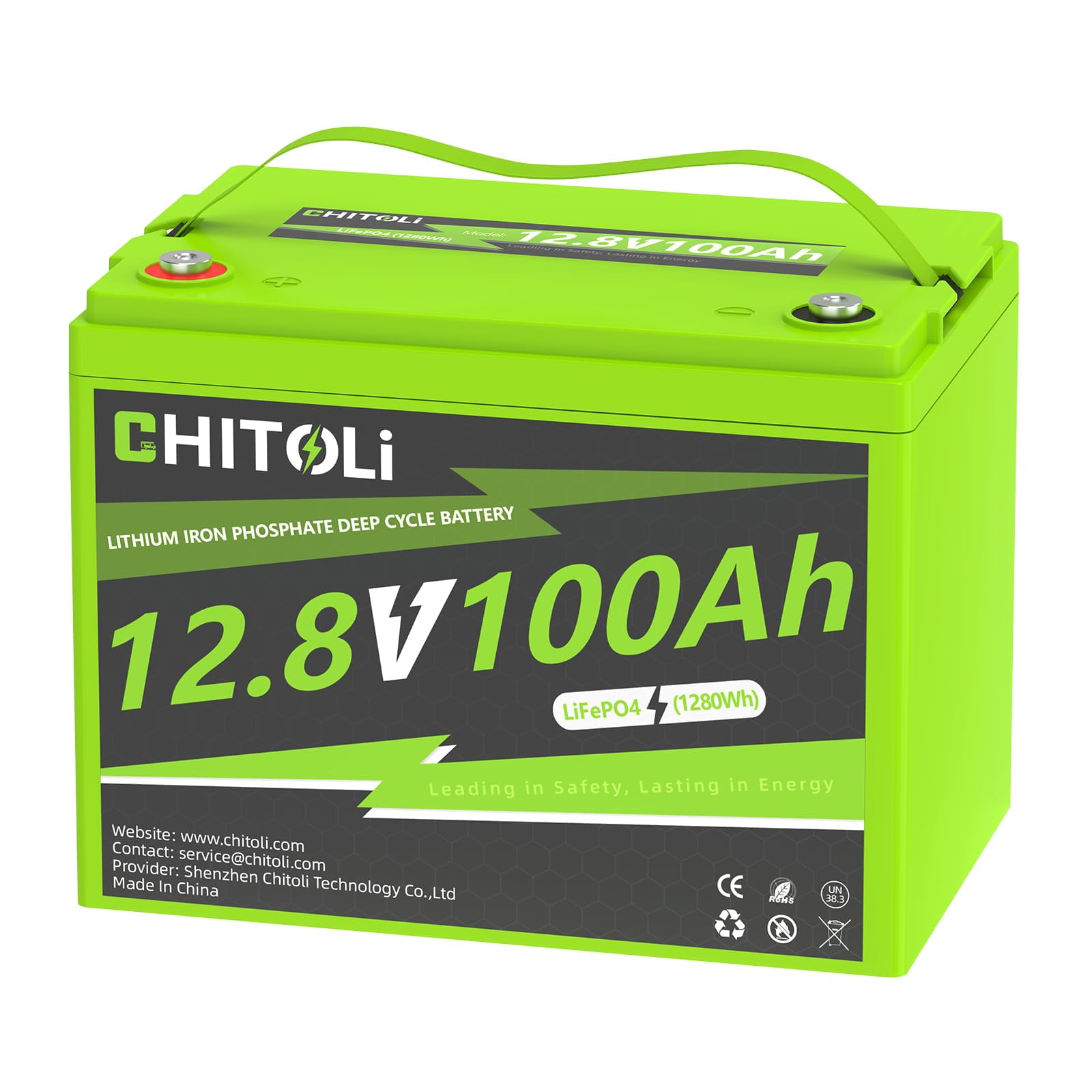Batería Chitoli 12v 100ah Lifepo4 De Ciclo Profundo Con Bms