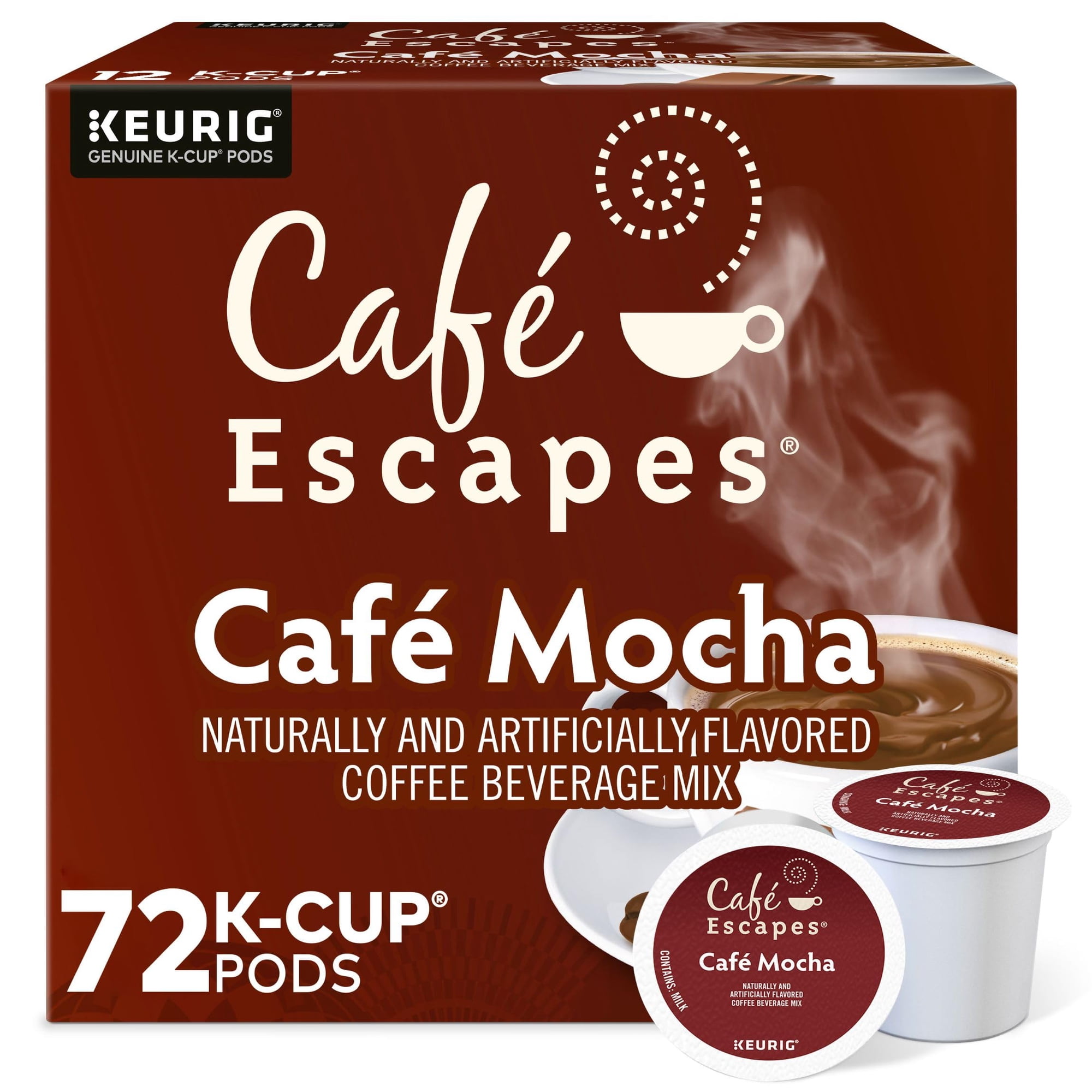 Cápsulas De Café Café Escapes Café Mocha Keurig K-cup, 72 Unidades