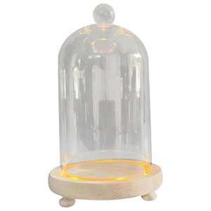 Magideal - Cúpula De Cristal Cúpula Cúpula Transparente Cúpula Decorativa Diy Flores De Boda Creativas Cubierta Con Base Adorno De Oficina Centros De Mesa Cúpula Pelota