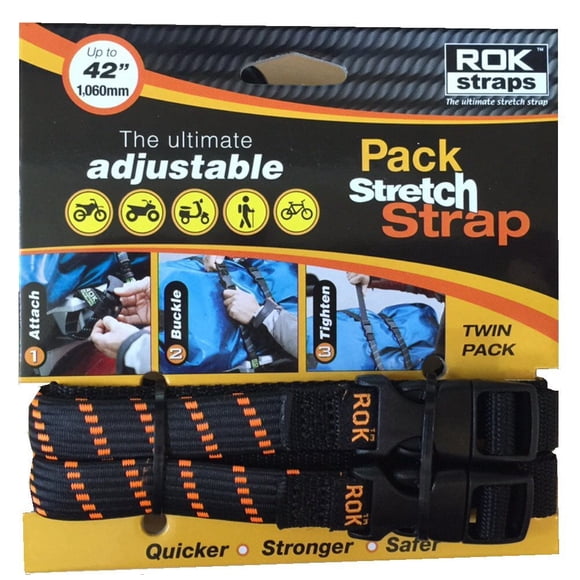 Correa elástica ajustable ROK Straps ROK-10306 negro/naranja