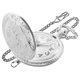 thumbnail image 1 of Reloj de Bolsillo Realpoo 46 mm Escudo Plateado con Números Árabes y Cadena Desmontable, 1 of 8