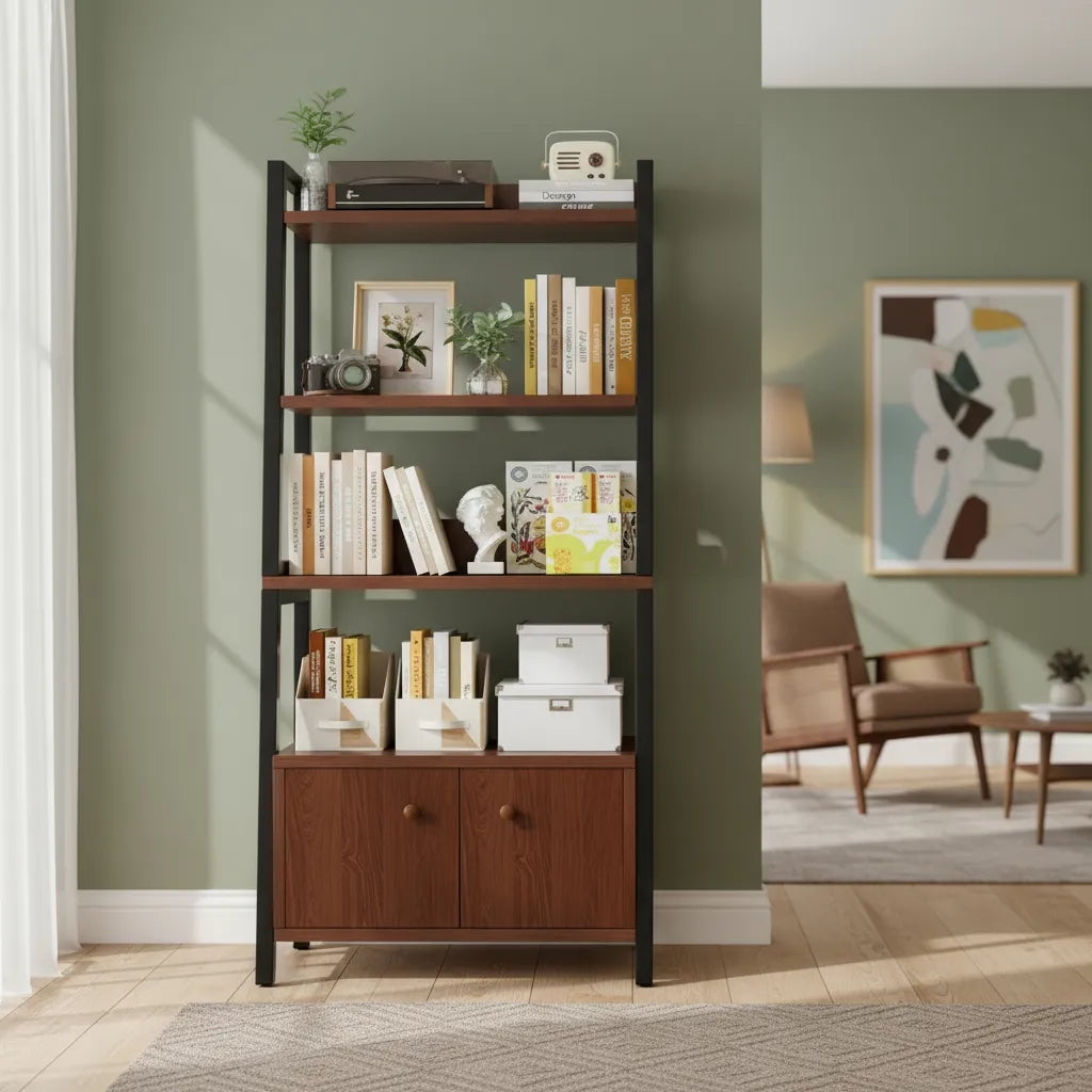 Tienda El Garage - Estantería Madera 4 Niveles Librero Living Comedor Cedro