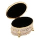 thumbnail image 2 of Joyas de metal ovaladas Pendientes de regalo Caja de almacenamiento de anillos Oro blanco, 2 of 2