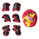 thumbnail image 4 of 7 Uds Chico Patinaje Sobre Ruedas Scooter Casco Rodillera Protector De Mu?eca Codera Rojo, 4 of 5