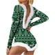 thumbnail image 2 of Pijama navideño sin espalda para mujer, mono ajustado, sexy, de una pieza (alce verde, talla S), 2 of 5