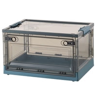 Magideal - Caja De Almacenamiento Portátil Cubo De Almacenamiento De Ropa Organizador De Cubo Con Tapas Cubo De Almacenamiento Para Cosméticos Joyería Calcetines , Azul Oscuro