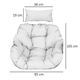 thumbnail image 2 of Cojín Silla Colgante Nipona Café, 2 of 2