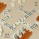 thumbnail image 5 of Juego de dominó Queensell Double 6 con 4 estantes para adultos y niños, 5 of 8